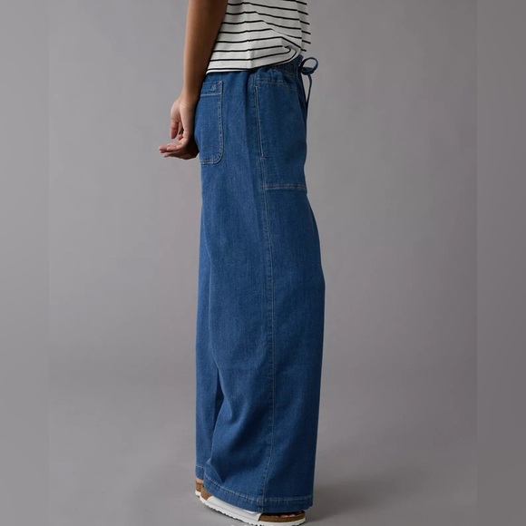 AE Dreamy Drape Linen-Blend Pull-On Pant - Picture 6 of 9